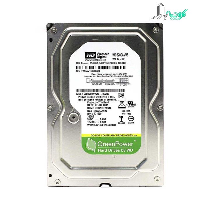 هارد وسترن دیجیتال ۳۲۰ گیگابایت سبز ریفر HDD Western Digital 320GB Green ref